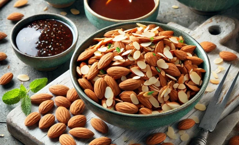 Chopped Almonds with Asian Sauce Recipe