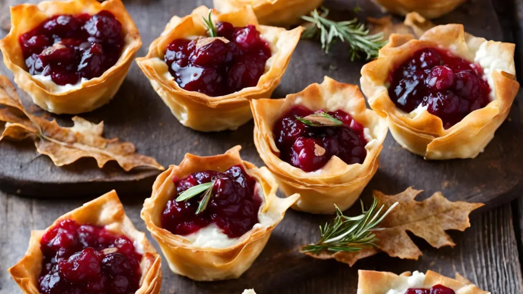 cranberry recipes for thanksgiving cups phyllo dough goat cheese